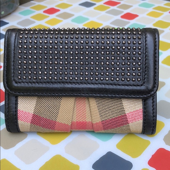 burberry studded wallet